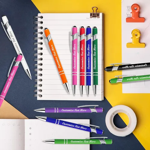 Miniatura 5 de Bolígrafos personalizados con nombre y logotipo, hasta 500 bolígrafos personalizados a granel con grabado gratis regalo para cumpleaños, graduación