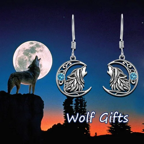 Miniatura 32 de POPKIMI Bonitos aretes colgantes de animales, joyería de animales, regalos de cumpleaños y Navidad para mujeres, aretes de ópalo de cristal de plata