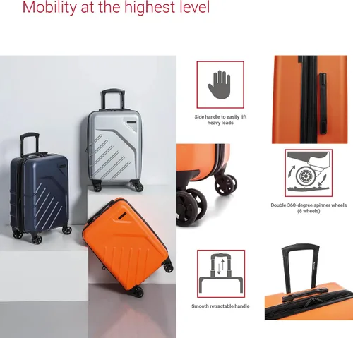 Miniatura 3 de BUGATTI SWISS MOBILITY - Colección LGA - Equipaje rígido - ABS, Naranja