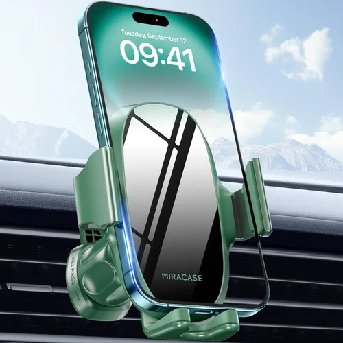 Miniatura 11 de Miracase Soportes de teléfono con abrazadera más ancha mejorada para tu automóvil, soporte de metal con gancho de ventilación de aire para automóvil