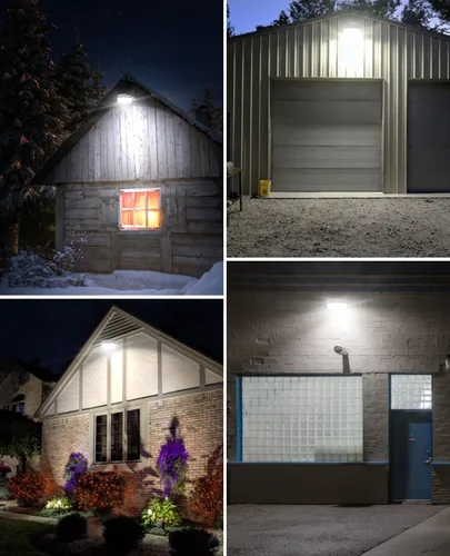 Miniatura 7 de CINOTON Luz LED de granero, 70 W 8400 lm, luz de seguridad para exteriores del anochecer al amanecer, listado UL, 120 V, optimizada para el hogar
