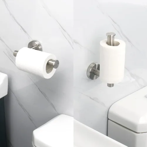 Miniatura 2 de NearMoon Portarrollos de papel higiénico para baño, acero inoxidable premium SUS304 antioxidante montado en pared, portarrollos para baño, cocina