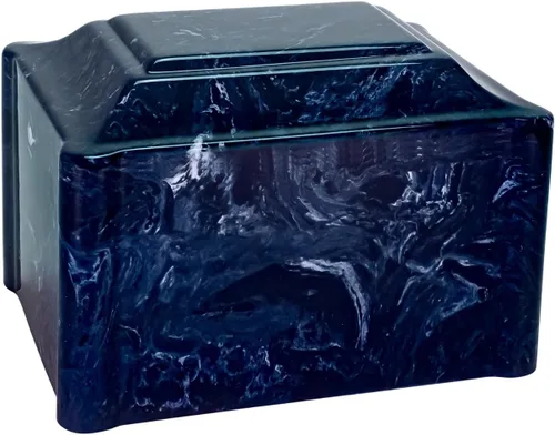 Miniatura 10 de Claremont - Urna de cremación de mármol cultivado, color verde oscuro, tamaño adulto, urna de cenizas humanas para entierro en el suelo