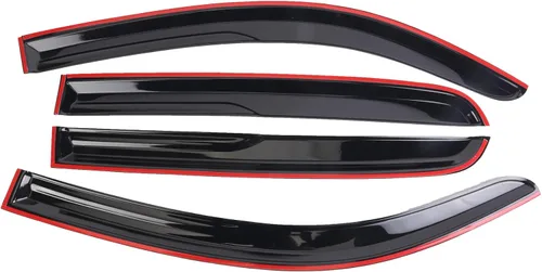Miniatura 3 de Juego de 4 viseras adhesivas para ventana, deflectores, protectores contra la lluvia, compatible con Toyota Sienna 94153 2004-2009