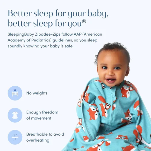 Miniatura 5 de SleepingBaby Zipadee-Zip - Manta de transición para bebé, acogedora manta para envolver al bebé con cremallera, manta espaciosa para cambiar pañales
