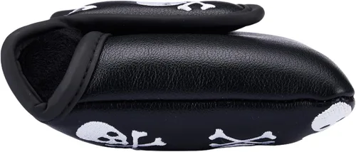 Miniatura 6 de Golf Club Skull Square Mallet Putter Cover Magnetic Closure Skeleton PU Leather Headcover