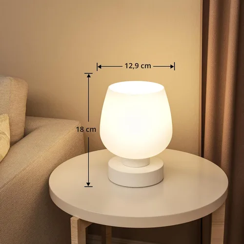 Miniatura 5 de Seealle Lámpara de mesa táctil para mesita de noche, pequeña lámpara de noche para dormitorio, sala de estar, mesita de noche, lámpara de escritorio