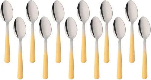Miniatura 13 de Juego de 12 cucharas de café Demitasse de acero inoxidable, mini cuchara de 4.5 pulgadas, pequeñas cucharas de espresso para café, azúcar, postre