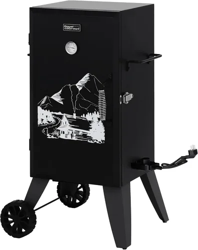 Royal Gourmet SE2805 - Ahumador eléctrico analógico de 28 pulgadas con 3 rejillas de cocción, ahumador al aire libre con control de temperatura