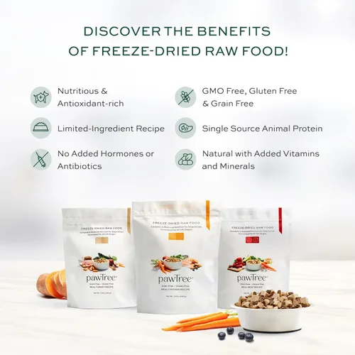 Miniatura 2 de pawTree Alimento crudo liofilizado para perros y gatos. Nutrición rica en nutrientes, totalmente natural, completa y equilibrada. Carne real