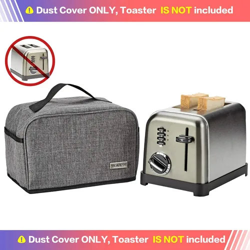 Miniatura 2 de Funda HOMEST para tostadora con bolsillos compatible con Cuisinart de 2 rebanadas, puede contener cuchillo esparcidor de mermelada y pinzas