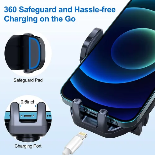 Miniatura 7 de vanva Soporte universal para ventilación de aire, compatible con teléfonos grandes y funda gruesa: soporte para teléfono celular para automóvil
