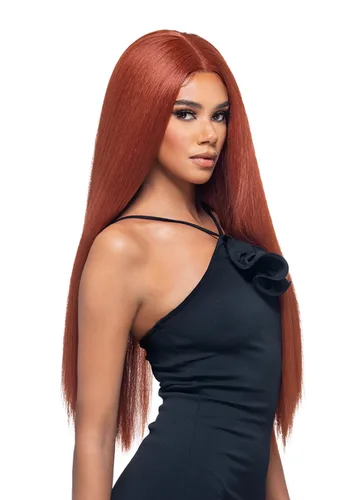 Miniatura 2 de Vivica A. Fox WNB-2, mezcla de cabello humano, peluca de encaje frontal, color rojo cobre