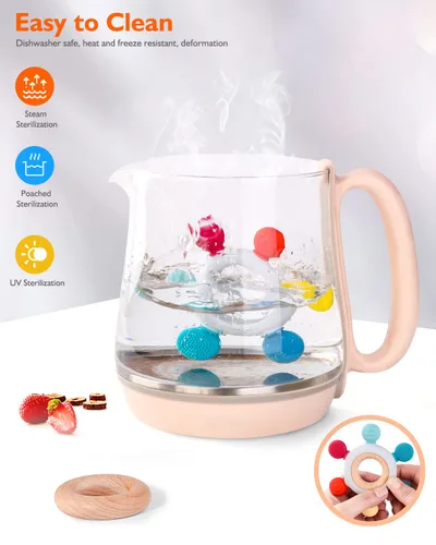 Miniatura 4 de akolik Juguetes de Dentición para Bebés, Juguete de Alivio de Dentición, Juguetes para Morder para Bebés Libres de BPA, Juguetes para Bebés Recién