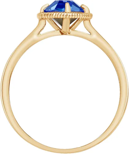 Miniatura 2 de Tienda Collection 10k Gold Imported Crystal March Birthstone Ring