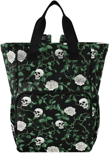 Miniatura 10 de MNSRUU Bolsa de pañales Cráneo Bolsa de pañales Mochila Bolsa de pañales de viaje para bebé Bolsas cambiantes de bebé grande, cute 66, Talla única