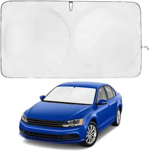 Miniatura 231 de Kinder Fluff Parasol para parabrisas Protección solar reflectante patentada para automóvil, certificado 99% de bloqueo UVR, interior fresco