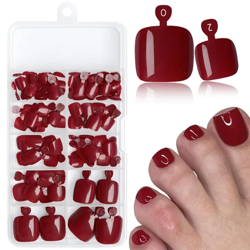 Miniatura 10 de AddFavor 120 uñas postizas a presión moradas para mujeres, uñas postizas cuadradas de cobertura completa, puntas de uñas falsas, uñas postizas