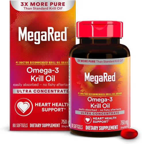 Miniatura 27 de MegaRed - Aceite de krill Omega-3 350mg cápsulas blandas (130 unidades en una botella), ácidos grasos omega-3 EPA y DHA sin regusto a pescado a