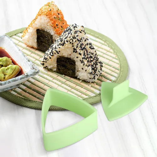 Miniatura 8 de UPKOCH Molde de sushi triangular, fabricante de bolas de arroz, prensa antiadherente para onigiri, fabricante de moldes de sushi, verde claro