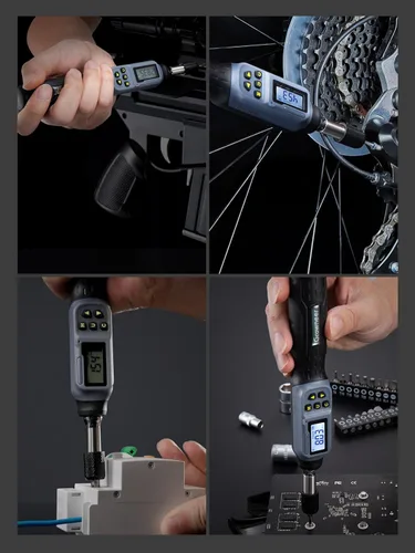 Miniatura 9 de GROWNEER Destornillador dinamométrico digital, 2.66-53.1 in-lb/0.3-6 Nm, destornillador de par de 1/4 pulgadas de pulgada de impulso, electricista