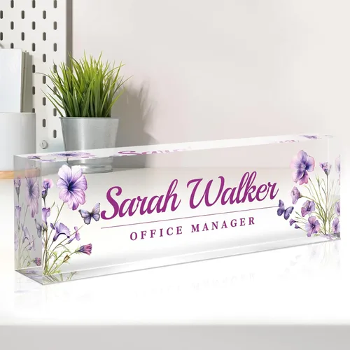 Miniatura 42 de Placa de nombre personalizada para escritorio, placa de nombre de escritorio personalizada, decoración de oficina para mujeres y hombres, accesorios