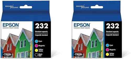 Epson Paquete combinado de 232 cartuchos de tinta Claria de capacidad estándar negro y color (T232120-BCS) y 232 tintas Claria de capacidad estándar