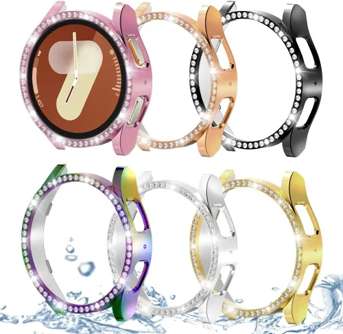 Miniatura 111 de DEALELE Paquete de 1 + 3 fundas y protector de pantalla compatible con Samsung Galaxy Watch FE / 5/4 de 1.575 pulgadas, funda protectora
