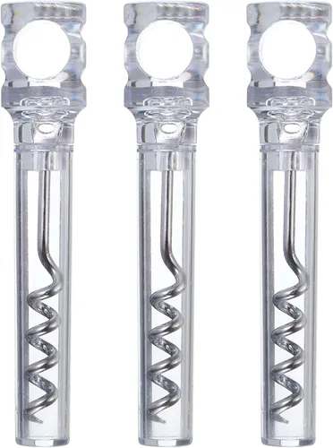 uxcell Sacacorchos de viaje de 4.2 pulgadas, sacacorchos de bolsillo, abridor de vino portátil de plástico, mini abridor de corcho para vino para