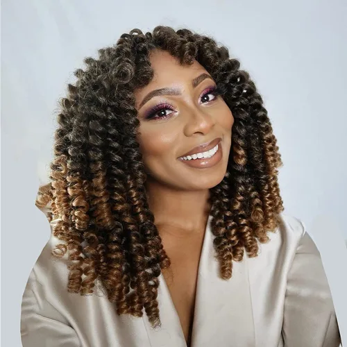Miniatura 11 de Cabello de ganchillo Jamaicano Bounce, paquete de 4 paquetes de 6 pulgadas, varita de pelo rizado de ganchillo para mujeres negras