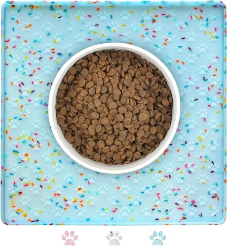Miniatura 9 de Ptlom - Tapete para mascotas para perros y gatos, impermeable de silicona para cuencos de alimentación de mascotas para comida y agua, para perros