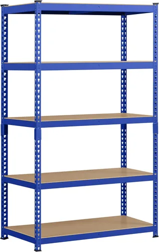 Miniatura 17 de Yaheetech Estantes de almacenamiento, estantería de metal ajustable resistente de 5 niveles, estante industrial para garaje, almacén, despensa, Plata