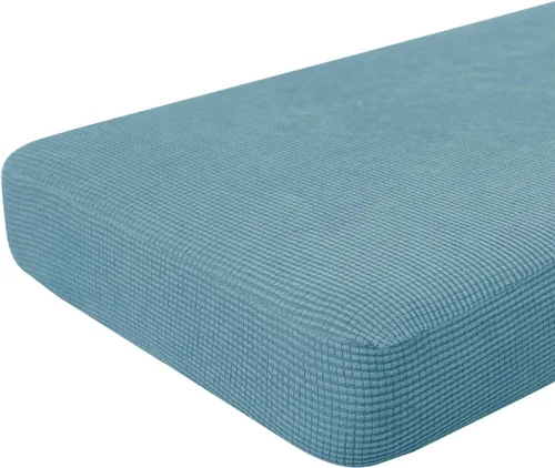 Miniatura 12 de Hokway Fundas de cojín elásticas para sofá Fundas de cojín para sofá Fundas de cojín de asiento de sofá Funda protectora de cojín(Chocolate, Mediano)