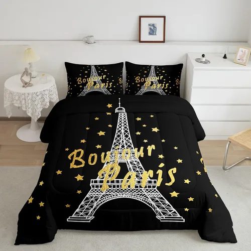 Miniatura 45 de Erosebridal Juego de ropa de cama individual para niñas, juego de edredón de juegos para niños, juego de cama de juegos para niños, color naranja