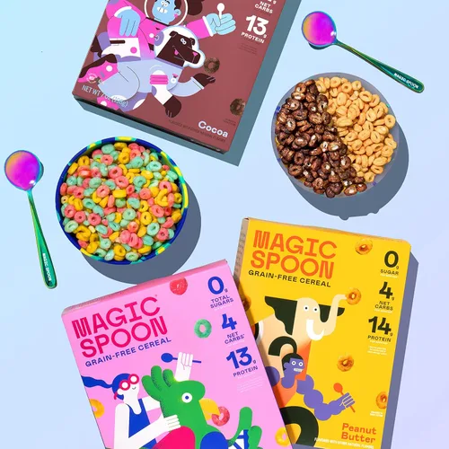 Miniatura 7 de Cereal Magic Spoon - Paquete de 4 piezas de sabores surtidos - Cereal para el desayuno keto, sin gluten y sin granos, bajo en carbohidratos, alto