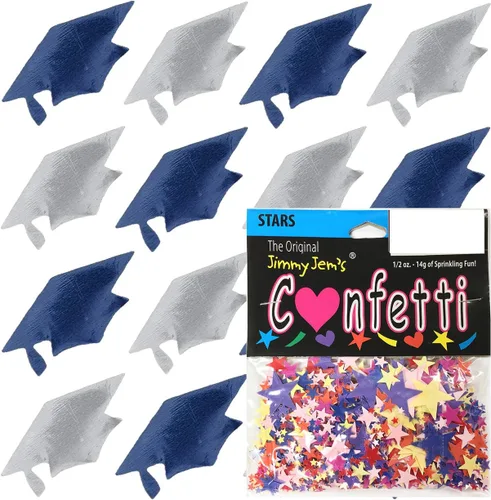 Miniatura 179 de Confetti Grad Cap Negro, Azul Marino Combo - 2 bolsas de media onza (1 oz)