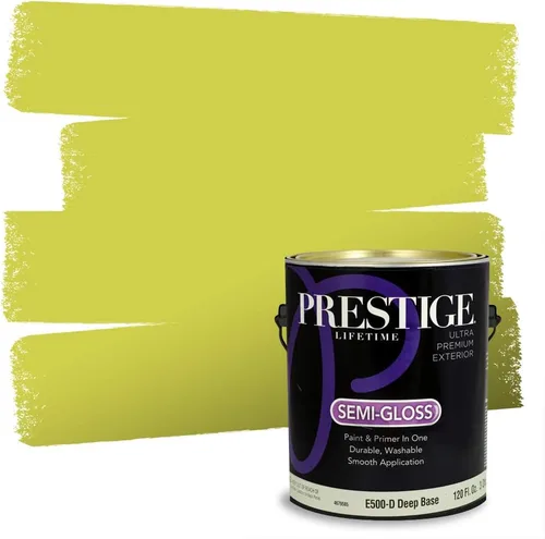 Miniatura 235 de PRESTIGE Paints Exterior Paint and Primer In One, 1-Gallon, Satin, Comparable Match of Benjamin Moore* Royal Linen* 931BM-PCM