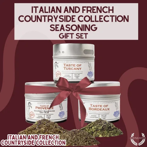 Miniatura 8 de Gustus Vitae - Colección de condimentos y especias gourmet de campo francés italiano - Especias artesanales sin sal - Todo natural - Sin OMG - Lote