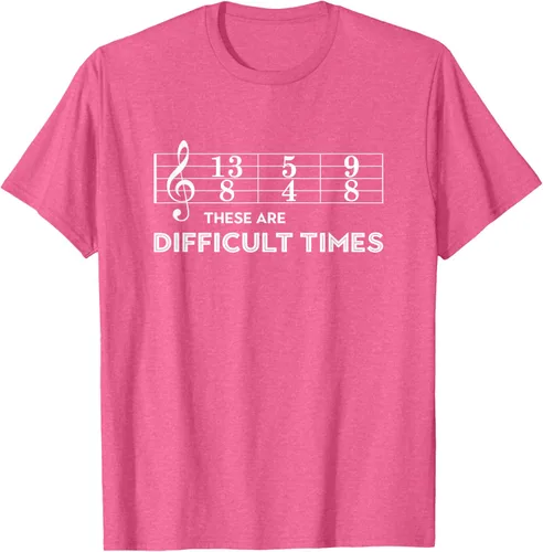 Miniatura 30 de Musician - Camiseta con texto en inglés "These are Difficult Times", talla S