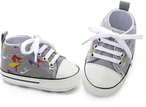 Miniatura 3 de Zapatos de lona suave unisex para bebés, niños y niñas, tenis antideslizantes ligeros para bebés recién nacidos