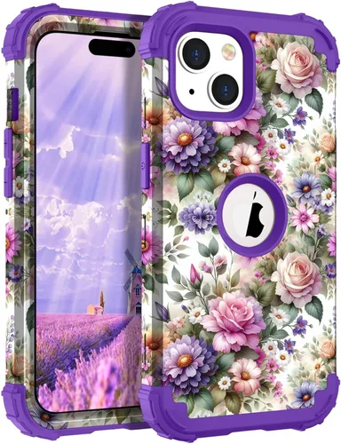 Miniatura 34 de Hocase Funda para iPhone SE 2022/2020, resistente a prueba de golpes, de plástico duro+goma de silicona, funda protectora híbrida para iPhone SE