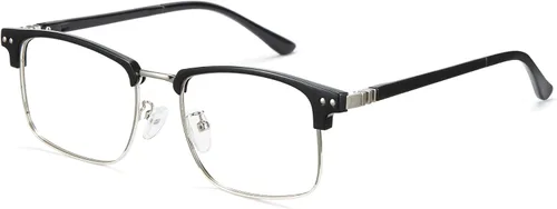 Miniatura 20 de Cyxus Retro Lentes Azules para Hombre - Lentes Cuadrados TR90 con Marco de Metal Blowline, Elegantes y Modernos para Trabajo Diario en Computadora