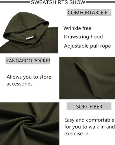 Miniatura 11 de COOFANDY Conjunto deportivo de 2 piezas para hombre, conjunto deportivo casual con capucha