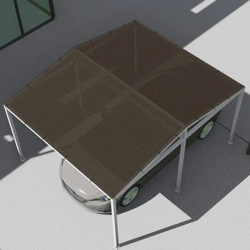 Miniatura 2 de E&K Sunrise - Rollo de tela para sombra solar de 12 x 2 pies, para exteriores, para patio, jardín, terraza, invernadero (marrón)