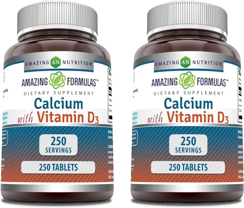 Miniatura 4 de Amazing Formulas - Suplemento de calcio con vitamina D3 Tabletas Sin OMG Sin gluten Fabricado en Estados Unidos (1 paquete 500 unidades)