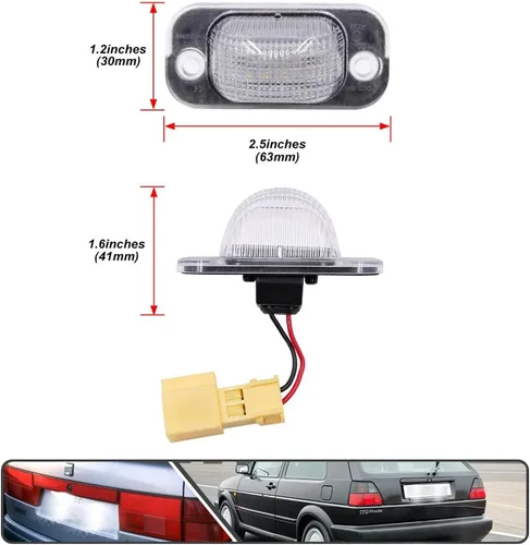 Miniatura 6 de Jetta Golf MK2 - 2 luces LED para matrícula de VW MK2 Golf Jetta II 1983-1992 alimentado por SMD Xenon LED blanco sin errores