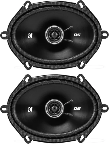 Miniatura 2 de 4 altavoces coaxiales Kicker Serie D de 6 x 8 pulgadas, 200 W, 2 vías y 4 ohmios, 4 adaptadores de arnés de altavoz Enrock calibre 16 con bala roja