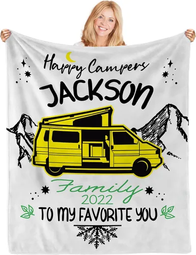 Miniatura 16 de Manta de campamento personalizada con foto, manta con nombre personalizado, accesorios personalizados para cámper, regalos personalizados