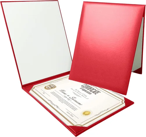 Miniatura 17 de Gradplaza Cubierta de diploma personalizada para graduación, documentos, soporte de diploma de certificado de cuero sintético liso