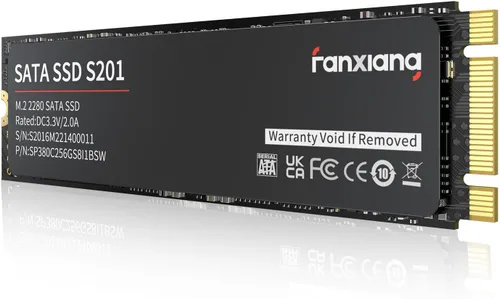 fanxiang S201 128GB M.2 SATA SSD 2280 SATA III 6Gb/s Unidad interna de estado sólido, caché SLC para aumentar la velocidad, velocidad de lectura de